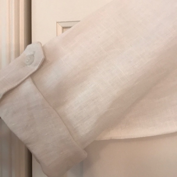 White Madison Mathews linen dress - Picture 3 of 6